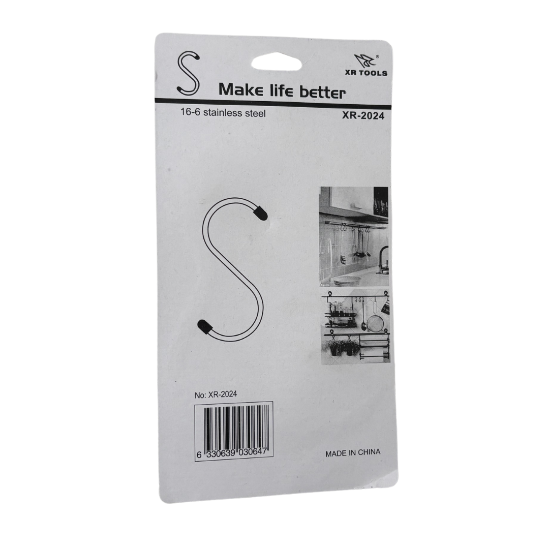 Crochets en S robustes (lot de 4) – Capacité de 10 kg