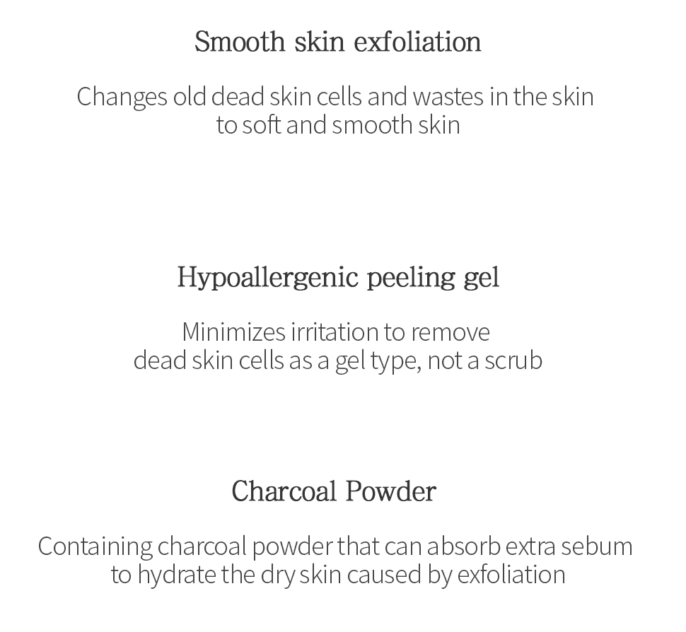 Tenzero Refreshing Peeling Gel Charcoal x180ml