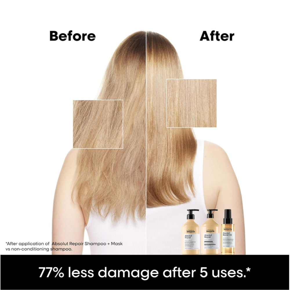 L'Oréal Professionnel Serie Expert Absolut Repair Shampooing – Quinoa Or + Protéine (500 ml)