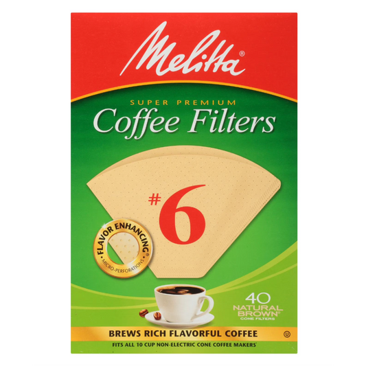 Filtres à café Melitta Super Premium #6 – Paquet de 40