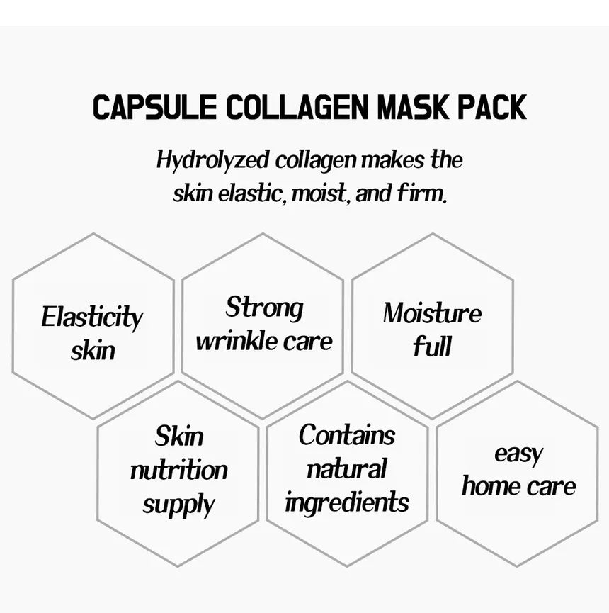 Pack de masques au collagène Lebelage Dr. Capsule - 25 ml (paquet de 10)