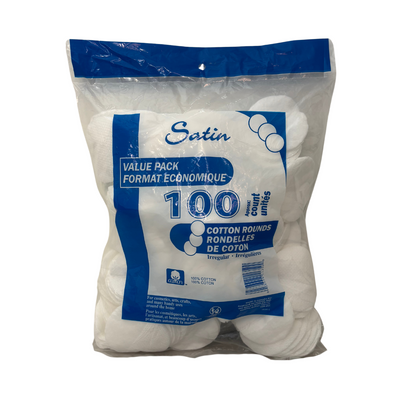 Satin cotton rounds - Pack of 100
