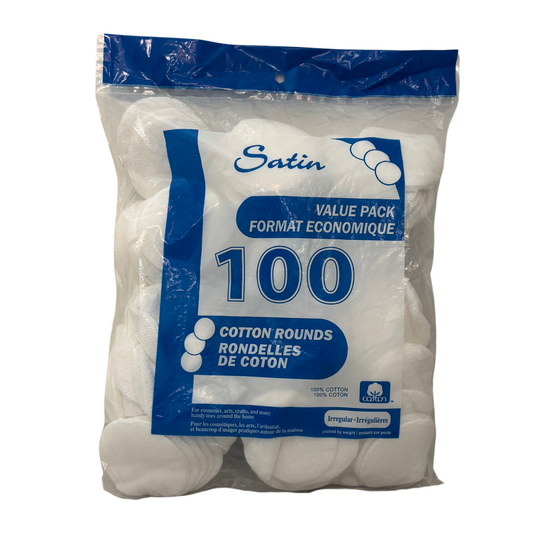 Satin cotton rounds - Pack of 100
